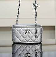 Chanel Small Vanity With Chain Silver - 17x8x9.5cm - 1