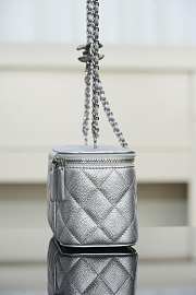 Chanel Small Vanity With Chain Silver - 17x8x9.5cm - 6