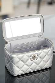 Chanel Small Vanity With Chain Silver - 17x8x9.5cm - 5
