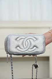 Chanel Small Vanity With Chain Silver - 17x8x9.5cm - 4