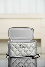 Chanel Small Vanity With Chain Silver - 17x8x9.5cm - 3