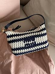 Miumiu Blue/white Crochet Pouch 5NE841 - 18.5x14x10cm - 1
