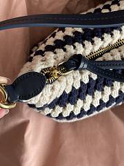 Miumiu Blue/white Crochet Pouch 5NE841 - 18.5x14x10cm - 5