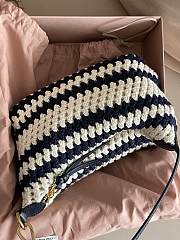 Miumiu Blue/white Crochet Pouch 5NE841 - 18.5x14x10cm - 3