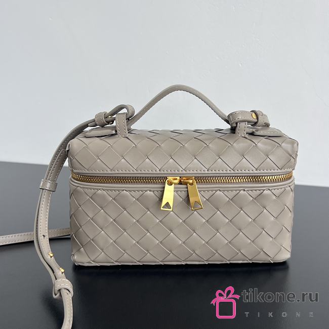 Bottega Veneta Bang Bang Vanity Case Limestone - 23x12.5x4cm - 1
