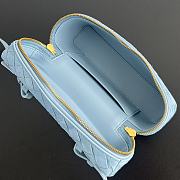 Bottega Veneta Bang Bang Vanity Case Blue Suede - 23x12.5x4cm - 6