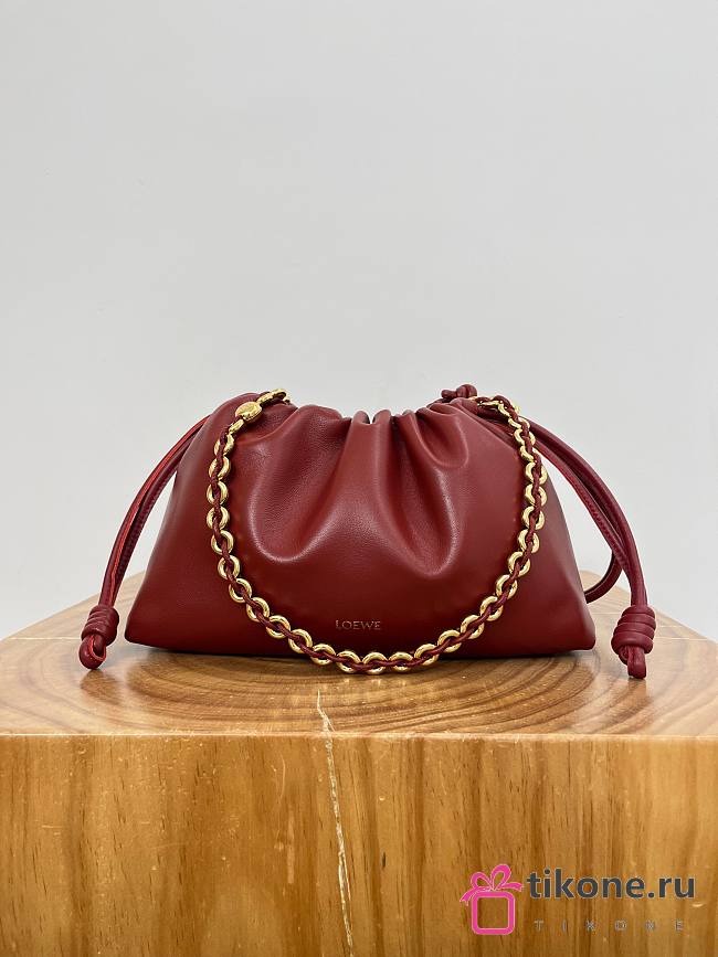 Loewe Medium Flamenco Purse In Mellow Nappa Lambskin Red - 30x20x10.5cm - 1