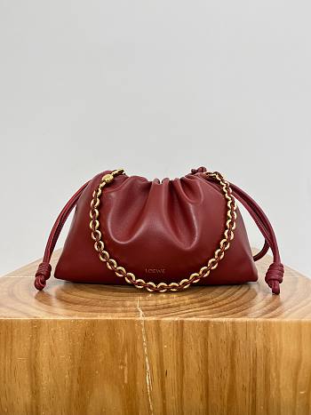 Loewe Medium Flamenco Purse In Mellow Nappa Lambskin Red - 30x20x10.5cm