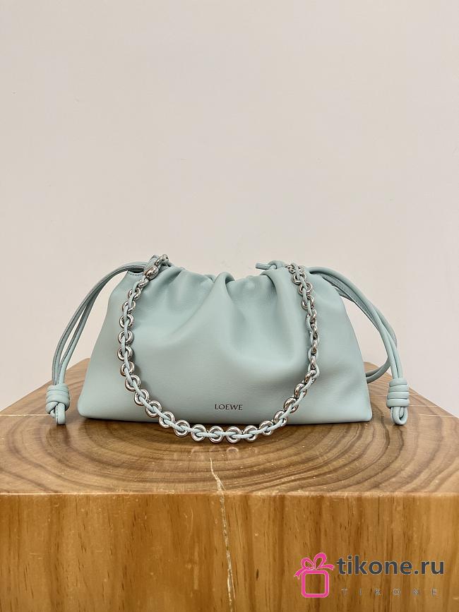 Loewe Medium Flamenco Purse In Mellow Nappa Lambskin Blue - 30x20x10.5cm - 1