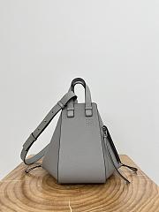 Loewe Small Hammock Bag in Soft Grained Calfskin Gray - 30x25x13.5cm - 1