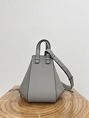Loewe Small Hammock Bag in Soft Grained Calfskin Gray - 30x25x13.5cm - 6