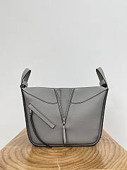 Loewe Small Hammock Bag in Soft Grained Calfskin Gray - 30x25x13.5cm - 5