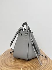 Loewe Small Hammock Bag in Soft Grained Calfskin Gray - 30x25x13.5cm - 2