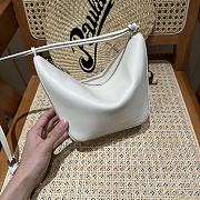 Loewe Mini Hammock Hobo in Classic Calfskin White - 28x17x9.5cm - 1