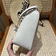 Loewe Mini Hammock Hobo in Classic Calfskin White - 28x17x9.5cm - 4
