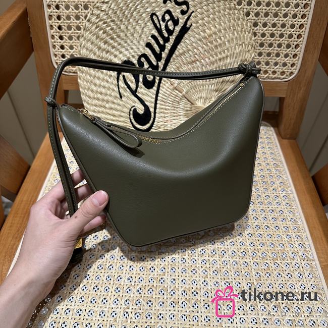 Loewe Mini Hammock Hobo in Classic Calfskin Khaki - 28x17x9.5cm - 1
