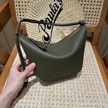 Loewe Mini Hammock Hobo in Classic Calfskin Khaki - 28x17x9.5cm
