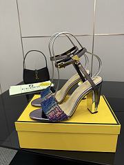 Fendi Delfina Sequin & Leather Sandal in Multicolor 10cm - 2
