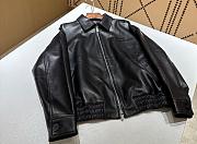 Miumiu Black Plonge Nappa Leather Jacket  - 2