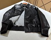 Miumiu Black Plonge Nappa Leather Jacket  - 4