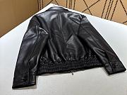 Miumiu Black Plonge Nappa Leather Jacket  - 5