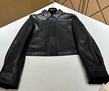 Miumiu Black Nappa Leather Shirt 