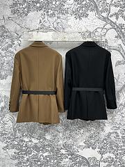 Prada Padded Belted Jacket Black - 5