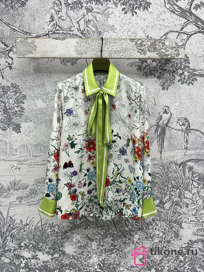 Gucci Printed Silk Shirt - 1