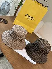 Fendi Zucca Hat Bucket Hat Brown - 1
