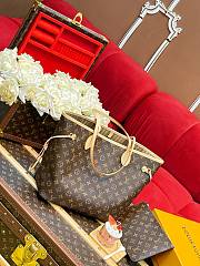 LV Neverfull MM Monogram Canvas Beige M46975 - 31x28x14cm - 4