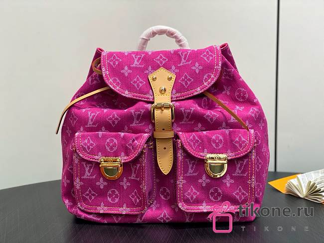 LV Vintage Pink Demin Backpack M95240 - 28.5x20x27.5cm - 1