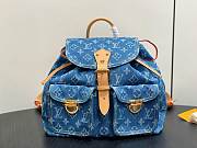 LV Vintage Blue Demin Backpack M95240 - 28.5x20x27.5cm - 6