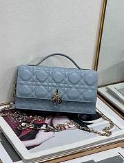 My Dior Mini Bag Cloud Blue Cannage Lambskin - 21x11.5x4.5cm - 1
