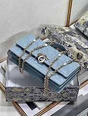 My Dior Mini Bag Cloud Blue Cannage Lambskin - 21x11.5x4.5cm - 4