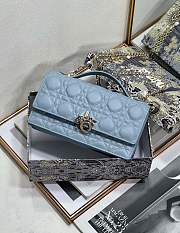 My Dior Mini Bag Cloud Blue Cannage Lambskin - 21x11.5x4.5cm - 2