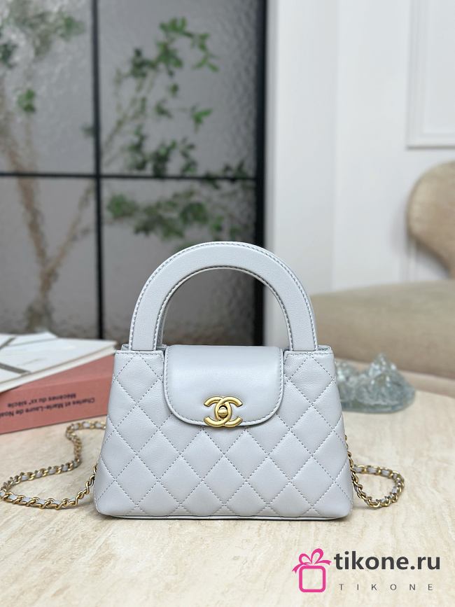 Chanel 23 Gray Kelly Bag - 13x19x7cm - 1