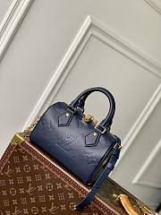 LV Speedy Bandouliere 20 Bag Monogram Empreinte Leather Navy Blue M14200 - 20.5x13.5x12cm - 1