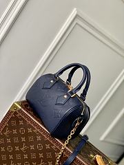 LV Speedy Bandouliere 20 Bag Monogram Empreinte Leather Navy Blue M14200 - 20.5x13.5x12cm - 2