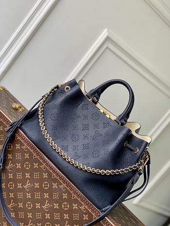 LV Bella Tote Mahina Leather Navy Blue M14316 - 32x23x13cm
