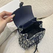 Kids' Backpack Beige and Blue Dior Oblique Jacquard - 18x19.5x10.5cm - 6