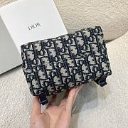Kids' Backpack Beige and Blue Dior Oblique Jacquard - 18x19.5x10.5cm - 2