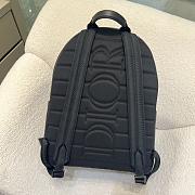 Saddle Zip Backpack Black Dior Oblique Jacquard and Black Grained Calfskin - 33x43.5x19.5cm - 3
