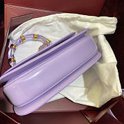 Gucci Bamboo Diva Medium Bag Purple - 26.6x13x8cm - 6