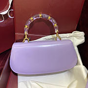 Gucci Bamboo Diva Medium Bag Purple - 26.6x13x8cm - 4