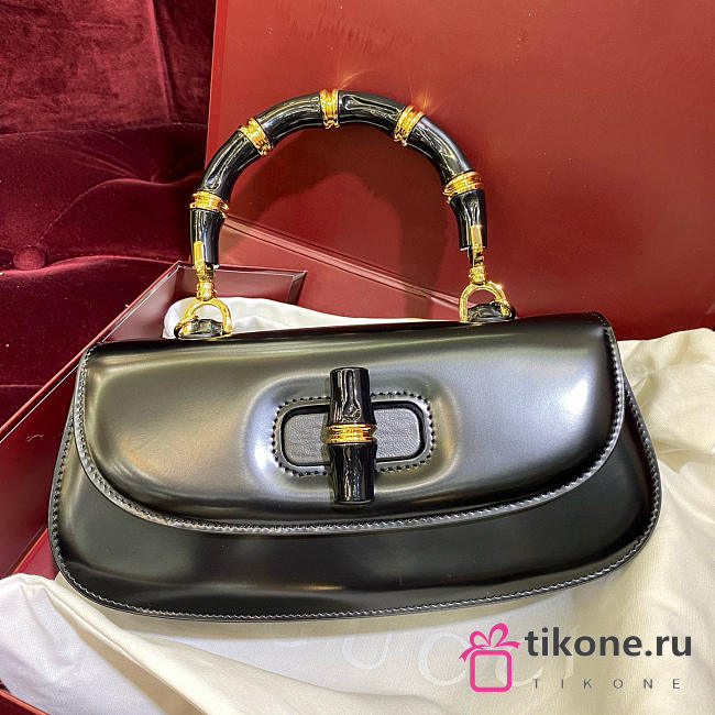 Gucci Bamboo Diva Medium Bag Black - 26.6x13x8cm - 1
