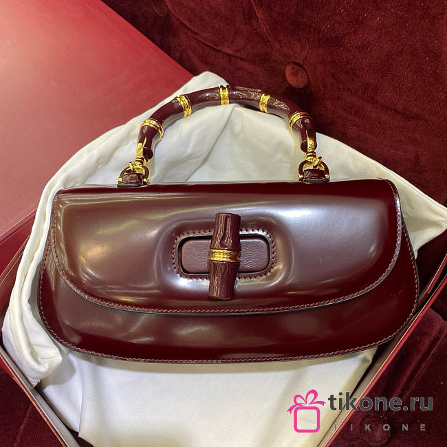 Gucci Bamboo Diva Medium Bag Red - 26.6x13x8cm - 1