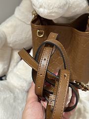 Gucci GG Emblem Small Shoulder Bag Brown GG Leather - 19x18x11cm - 5