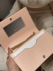 Gucci GG Marmont Wallet On Chain Rosso Ancora Red And Pink Leather - 20x12.5x4cm - 4