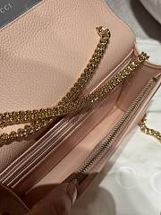 Gucci GG Marmont Wallet On Chain Rosso Ancora Red And Pink Leather - 20x12.5x4cm - 2