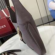 Gucci Jackie 1961 Medium Bag Dark Brown Grainy Leather - 27.5x19x4cm - 6